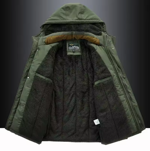 Amos | Warm Men's Fleece Jacket Made from Premium Wool Blend