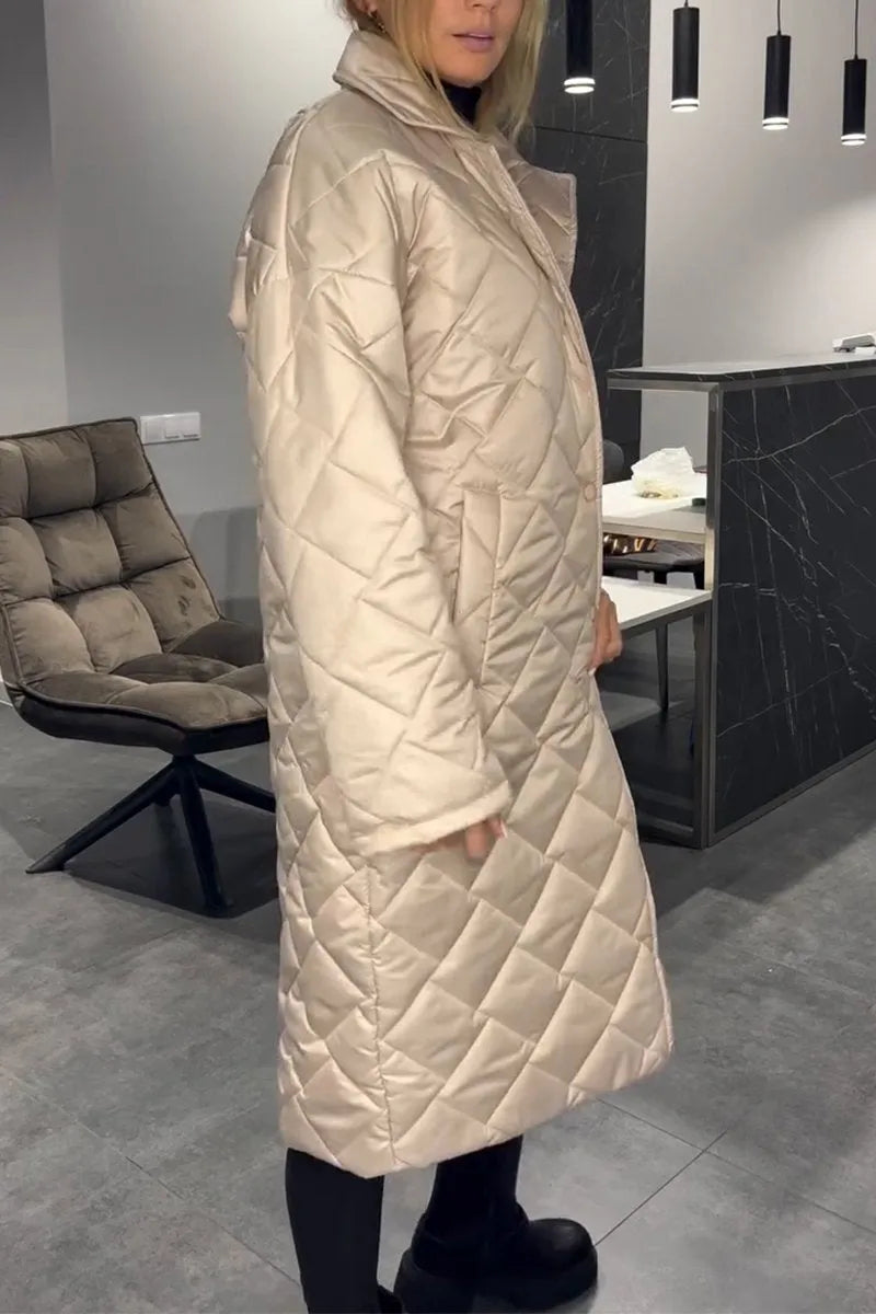Abigail | Reversible Quilted Coat with Leopard Print Lining